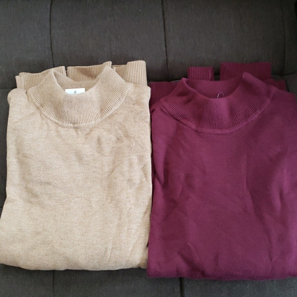 Roz & Ali  Mock Turtleneck (Size L) NWT